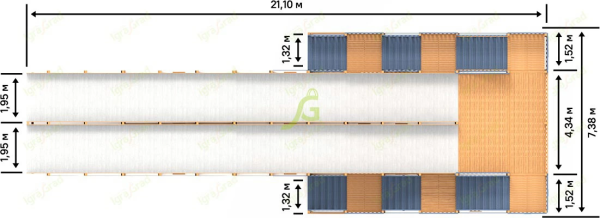 Зимняя горка IgraGrad Snow Fox, скат 18 м мод.3