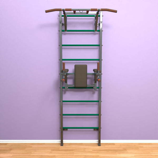 Шведская стенка «LittleSport» Graphite Pull-Up 2.0 зеленые ступени