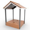 картинка Детская деревянная песочница с крышей "Ультра" от магазина Лазалка
