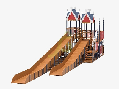 Зимняя деревянная горка "IgraGrad Snow Fox 19" с тремя скатами