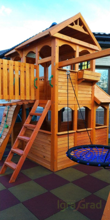 картинка Детская площадка IgraGrad "Клубный домик Макси с трубой" от магазина Лазалка