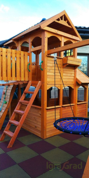 картинка Детская площадка IgraGrad "Клубный домик Макси с трубой" от магазина Лазалка