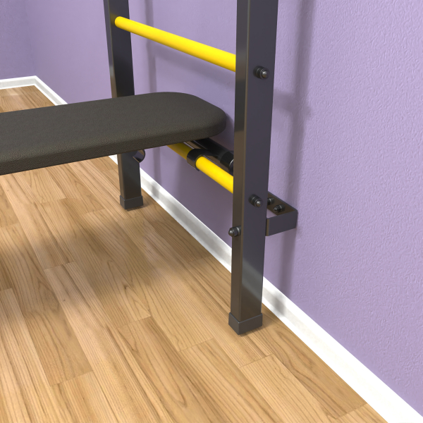 картинка Шведская стенка «LittleSport» Graphite Pull-Up 3.0 желтые ступени от магазина Лазалка