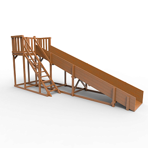 Детская площадка - деревянная горка Пикник "Зима №3" Оптимус