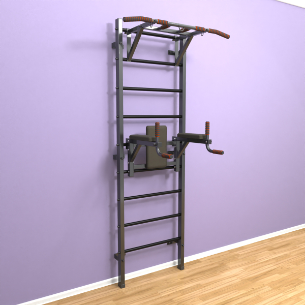 Шведская стенка «LittleSport» Graphite Pull-Up 2.0 черные ступени