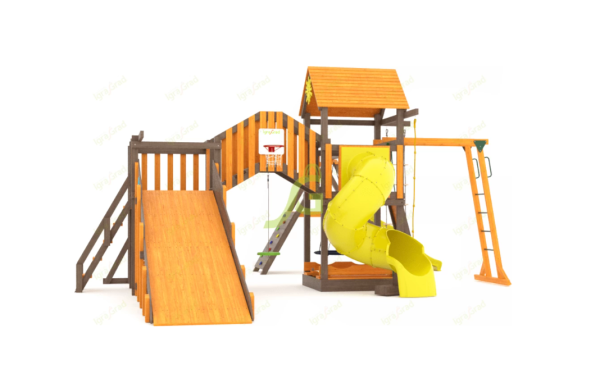 картинка Всесезонная площадка IgraGrad С Мостик 2 с трубой SF от магазина Лазалка