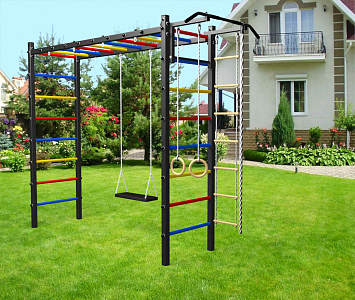 Уличная шведская стенка Sv Sport рукоход У530 (Турник/Деревянные/Канат/кольца/лестница)