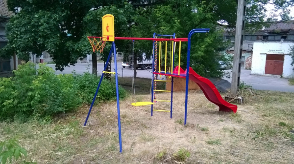 Детский спортивный комплекс для дачи Пионер "Орленок-плюс" с горкой (ЦК)