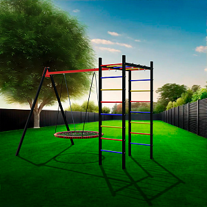 Уличный спортивно-игровой комплекс Sv Sport У3003.1В1 (Гнездо 100см/Подвесы на втулке)