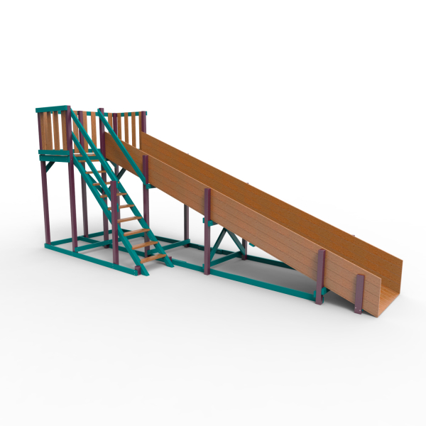 Детская площадка - деревянная горка Пикник "Зима №3" Лила