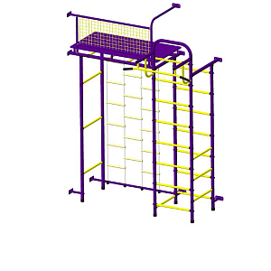 Детский спортивный комплекс ДСК "Пионер 10 лестница" пурпурный-желтый