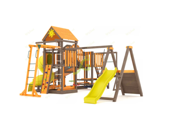 картинка Всесезонная площадка IgraGrad С Мостик 2 с трубой SF от магазина Лазалка